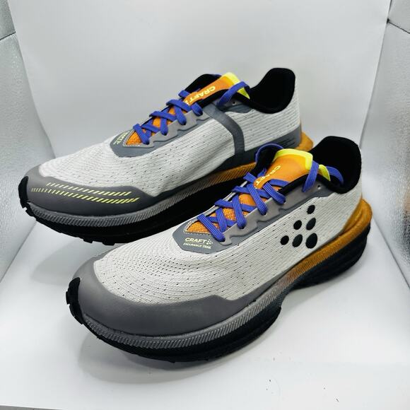 Craft Sportswear Pro Endurance Trail Running Shoes Men's Size US 9.5 Orange Gray - Picture 3 of 8